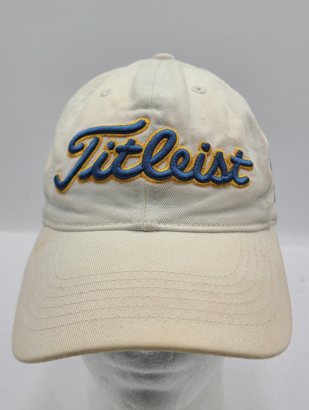 B55 Titleist Hat Men's Adjustable White Blue FJ Golf Cap